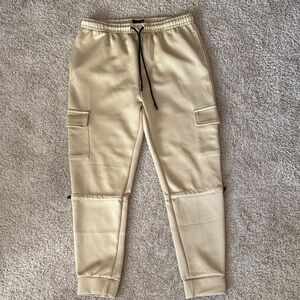 Men's Sandstone Cargo Joggers with Drawstring Waist